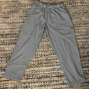 Relaxed Fit Black and White Joggers with Elastic Waistband